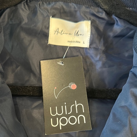 Active User Blue Quilted Vest with Stand-Up Collar - Picture 2 of 5